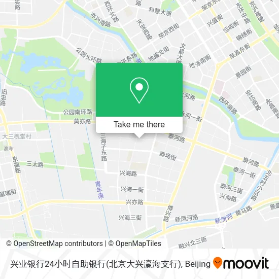 兴业银行24小时自助银行(北京大兴瀛海支行) map