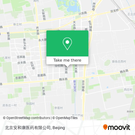 北京安和康医药有限公司 map