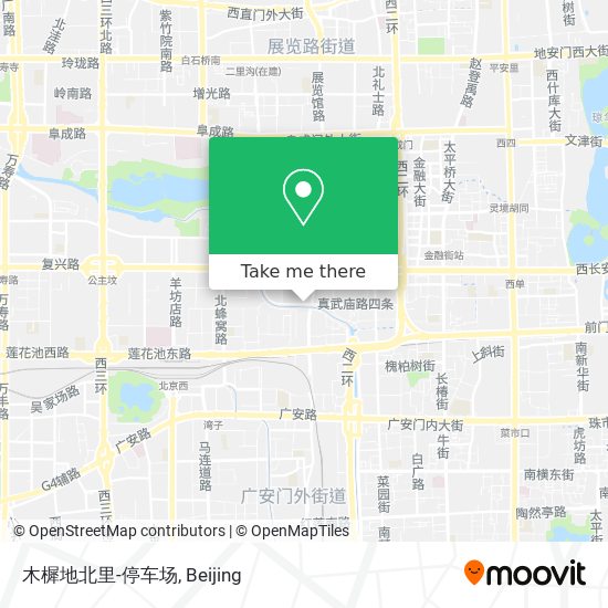 木樨地北里-停车场 map