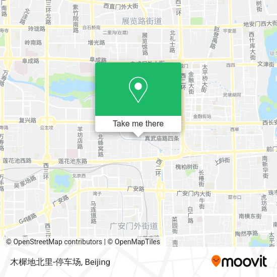 木樨地北里-停车场 map