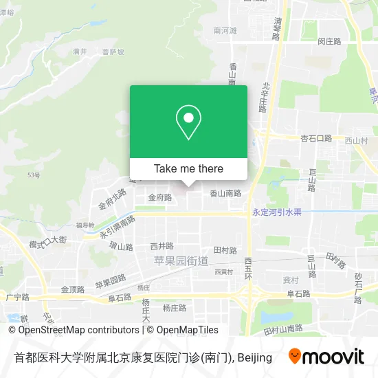 首都医科大学附属北京康复医院门诊(南门) map