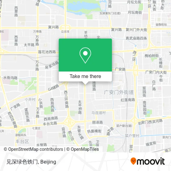 见深绿色铁门 map