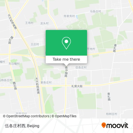 伍各庄村西 map
