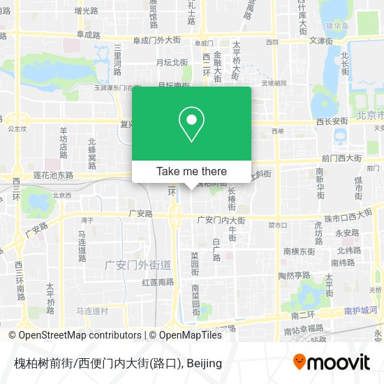 槐柏树前街/西便门内大街(路口) map
