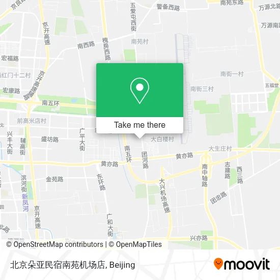 北京朵亚民宿南苑机场店 map