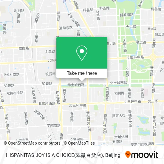 HISPANITAS JOY IS A CHOICE(翠微百货店) map