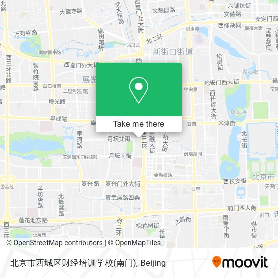 北京市西城区财经培训学校(南门) map
