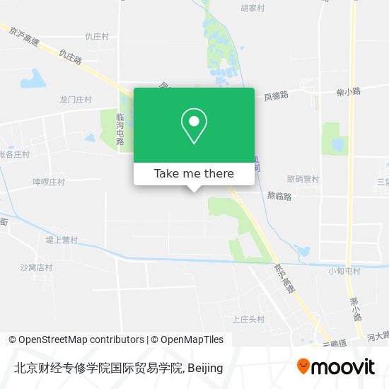 北京财经专修学院国际贸易学院 map
