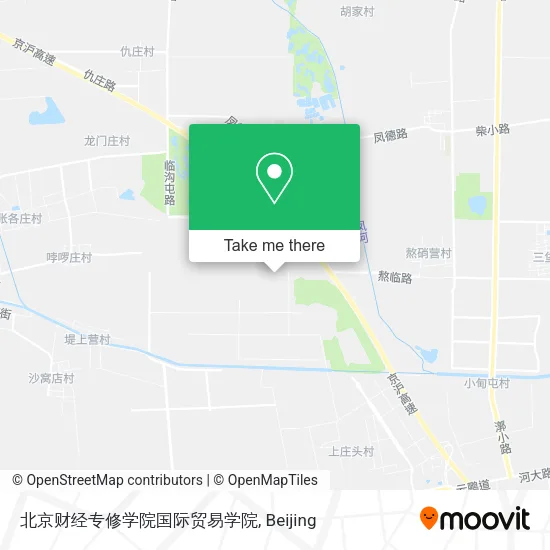 北京财经专修学院国际贸易学院 map