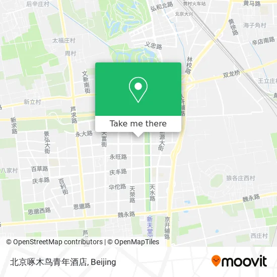 北京啄木鸟青年酒店 map