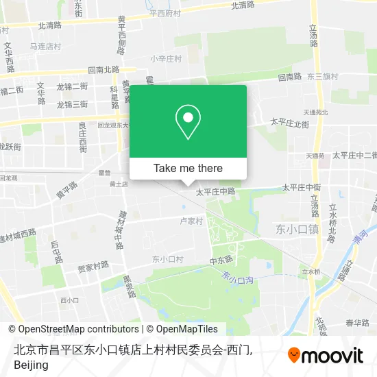 北京市昌平区东小口镇店上村村民委员会-西门 map