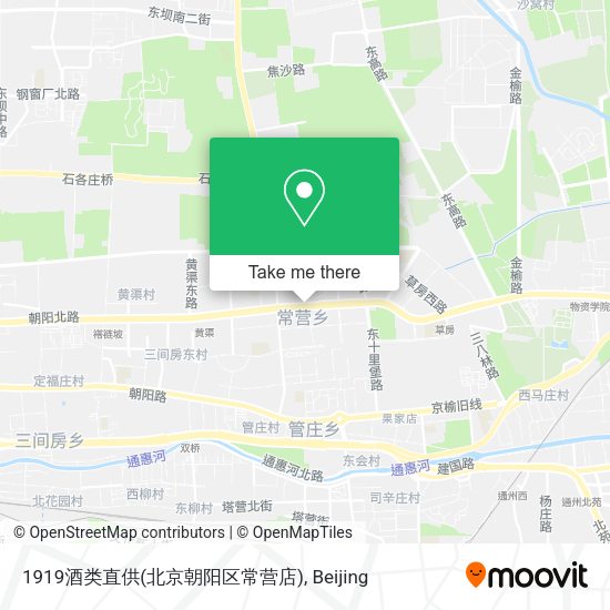 1919酒类直供(北京朝阳区常营店) map