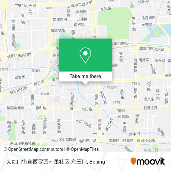大红门街道西罗园南里社区-东三门 map