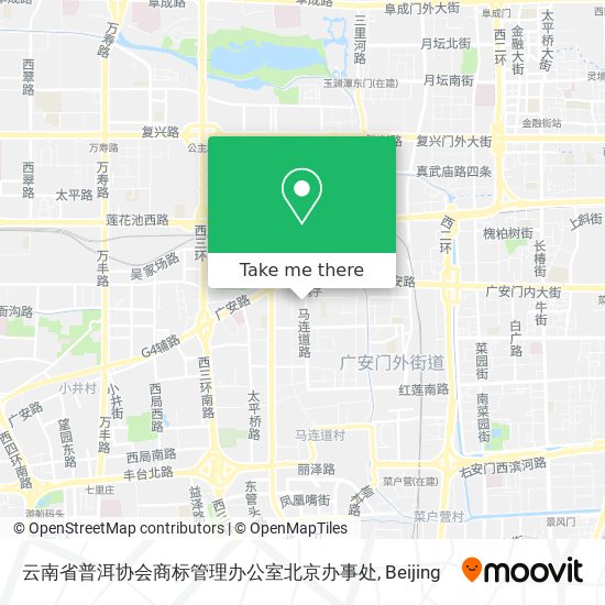 云南省普洱协会商标管理办公室北京办事处 map