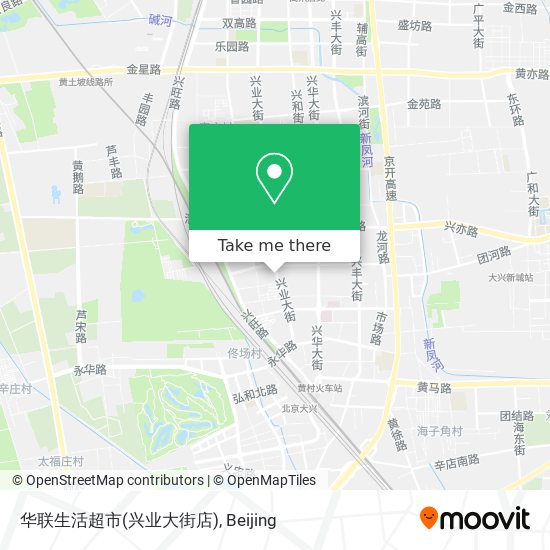 华联生活超市(兴业大街店) map