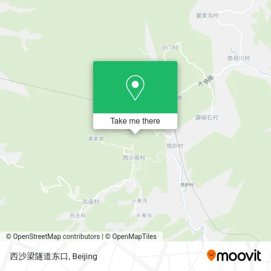 西沙梁隧道东口 map