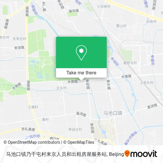 马池口镇乃干屯村来京人员和出租房屋服务站 map