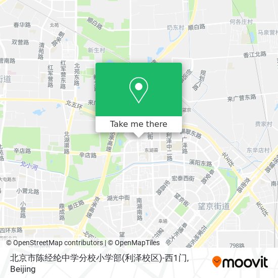 北京市陈经纶中学分校小学部(利泽校区)-西1门 map