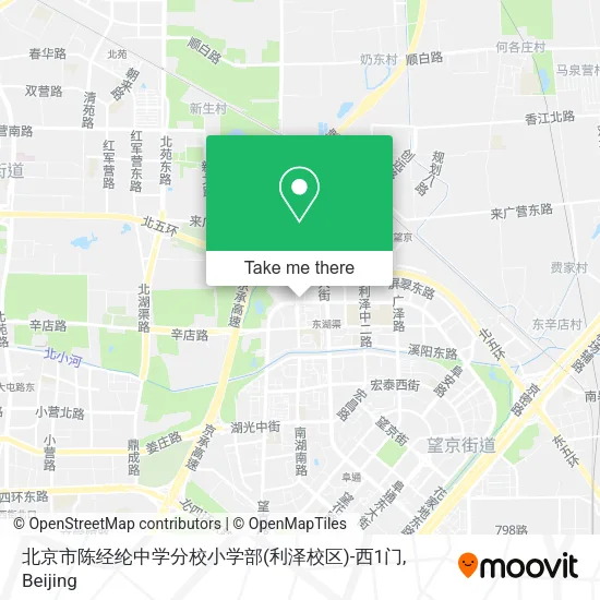 北京市陈经纶中学分校小学部(利泽校区)-西1门 map