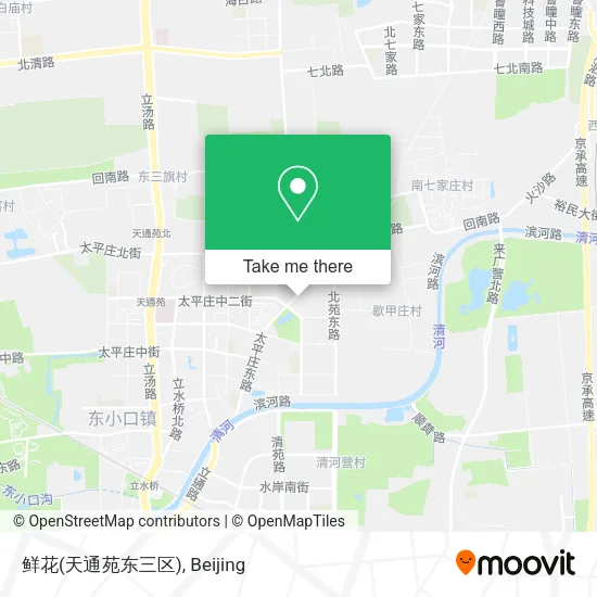 鲜花(天通苑东三区) map
