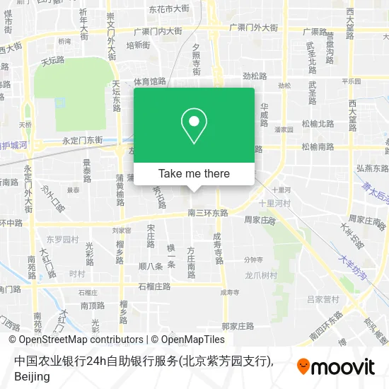 中国农业银行24h自助银行服务(北京紫芳园支行) map