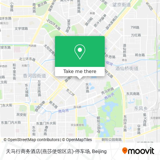 天马行商务酒店(燕莎使馆区店)-停车场 map