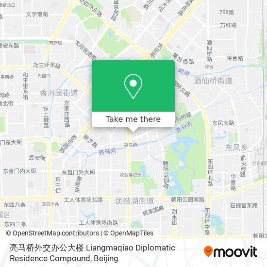 亮马桥外交办公大楼 Liangmaqiao Diplomatic Residence Compound map