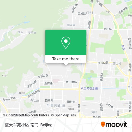 蓝天军苑小区-南门 map