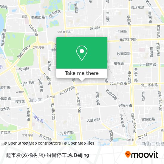 超市发(双榆树店)-沿街停车场 map