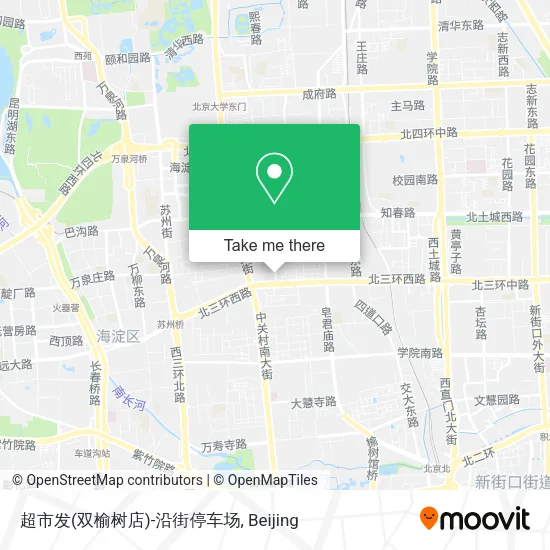 超市发(双榆树店)-沿街停车场 map