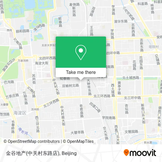 金谷地产(中关村东路店) map