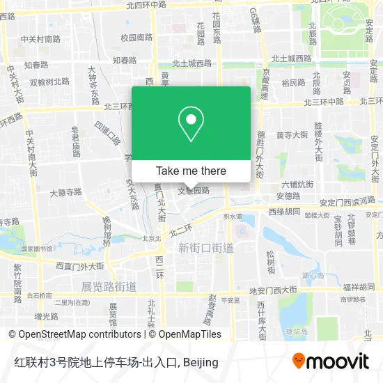 红联村3号院地上停车场-出入口 map