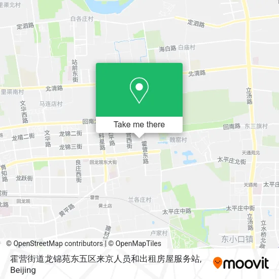 霍营街道龙锦苑东五区来京人员和出租房屋服务站 map