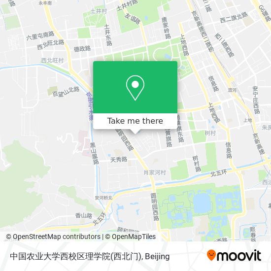 中国农业大学西校区理学院(西北门) map
