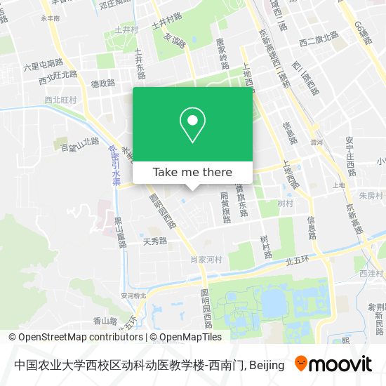 中国农业大学西校区动科动医教学楼-西南门 map