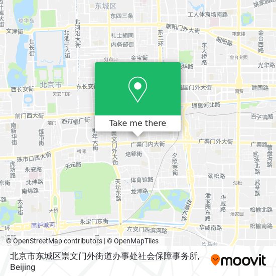 北京市东城区崇文门外街道办事处社会保障事务所 map