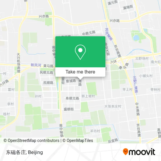 东磁各庄 map