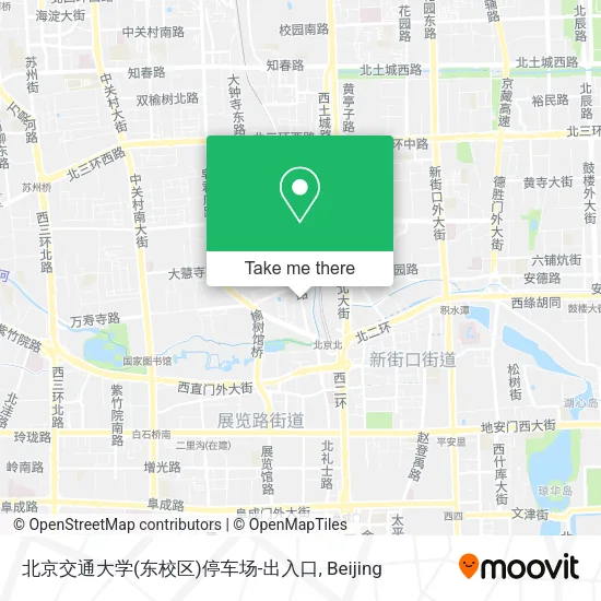 北京交通大学(东校区)停车场-出入口 map