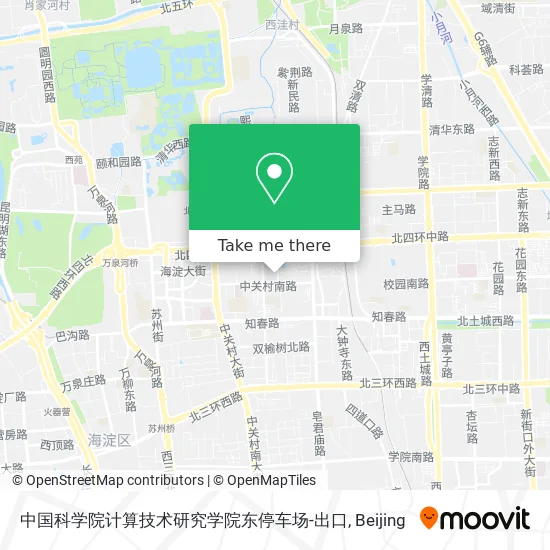 中国科学院计算技术研究学院东停车场-出口 map
