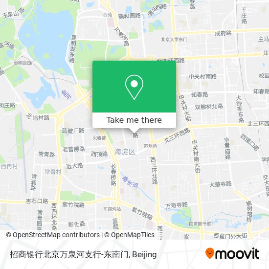 招商银行北京万泉河支行-东南门 map
