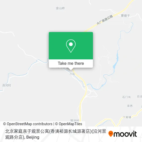 北京家庭亲子观景公寓(香满裕源长城源著店)(沿河景观路分店) map