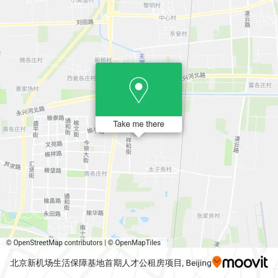 北京新机场生活保障基地首期人才公租房项目 map