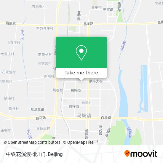 中铁花溪渡-北1门 map