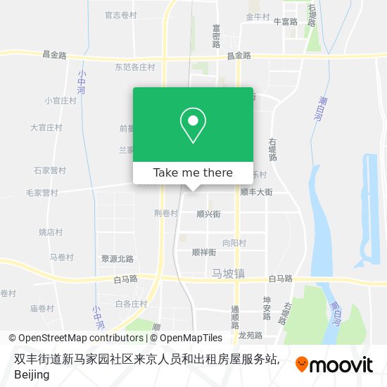 How To Get To 双丰街道新马家园社区来京人员和出租房屋服务站in 马坡地区by Bus Or Metro