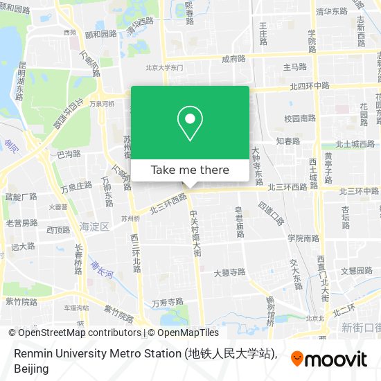Renmin University Metro Station (地铁人民大学站) map