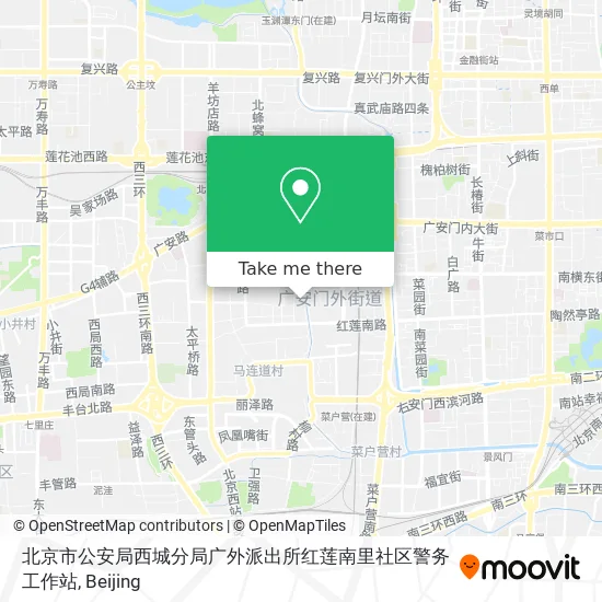 北京市公安局西城分局广外派出所红莲南里社区警务工作站 map