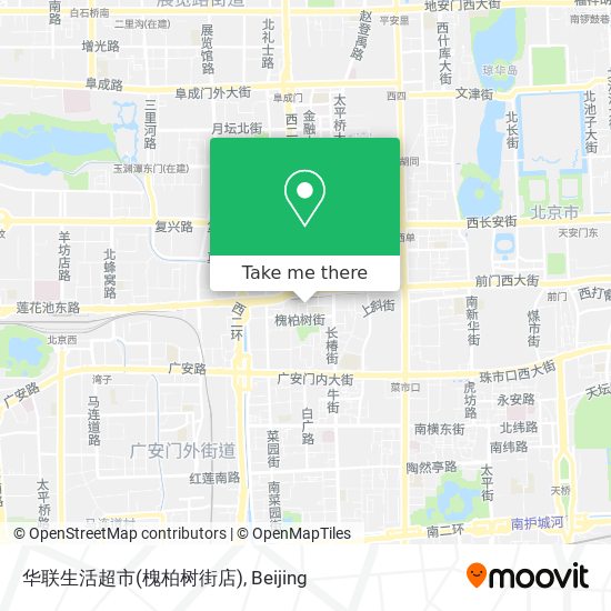 华联生活超市(槐柏树街店) map