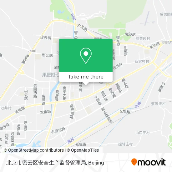 北京市密云区安全生产监督管理局 map