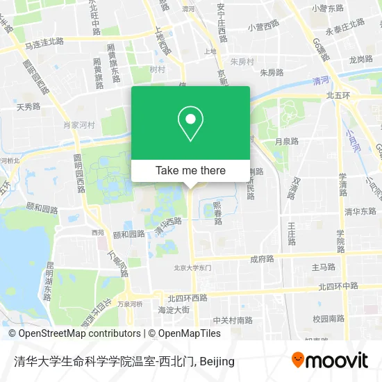 清华大学生命科学学院温室-西北门 map