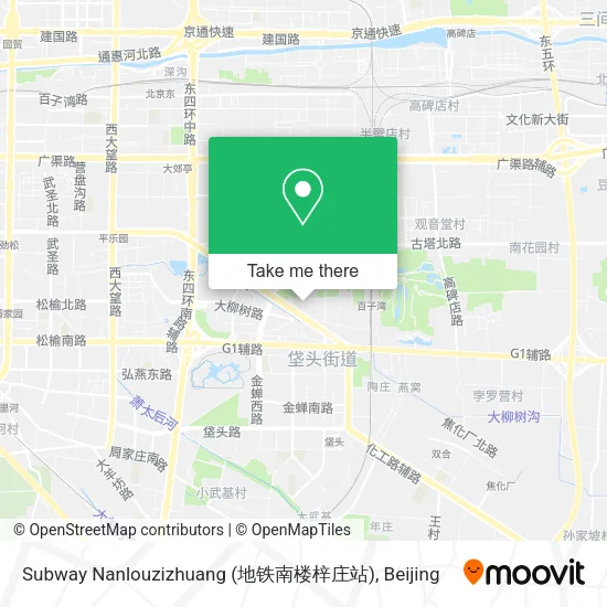 Subway Nanlouzizhuang (地铁南楼梓庄站) map